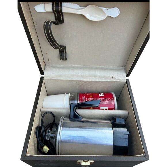 MCM Trans-World Creations Portable Coffee Bar Travel Picnic Case w/key - Picture 1 of 6